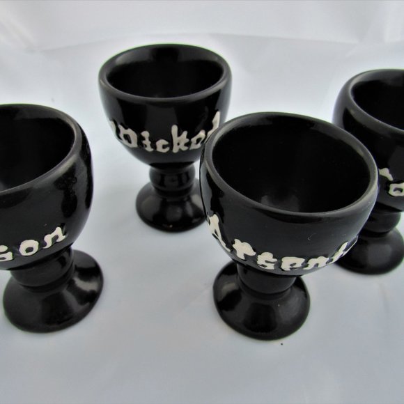 Halloween Gothic Egg Cups Shot Glasses - Picture 2 of 4